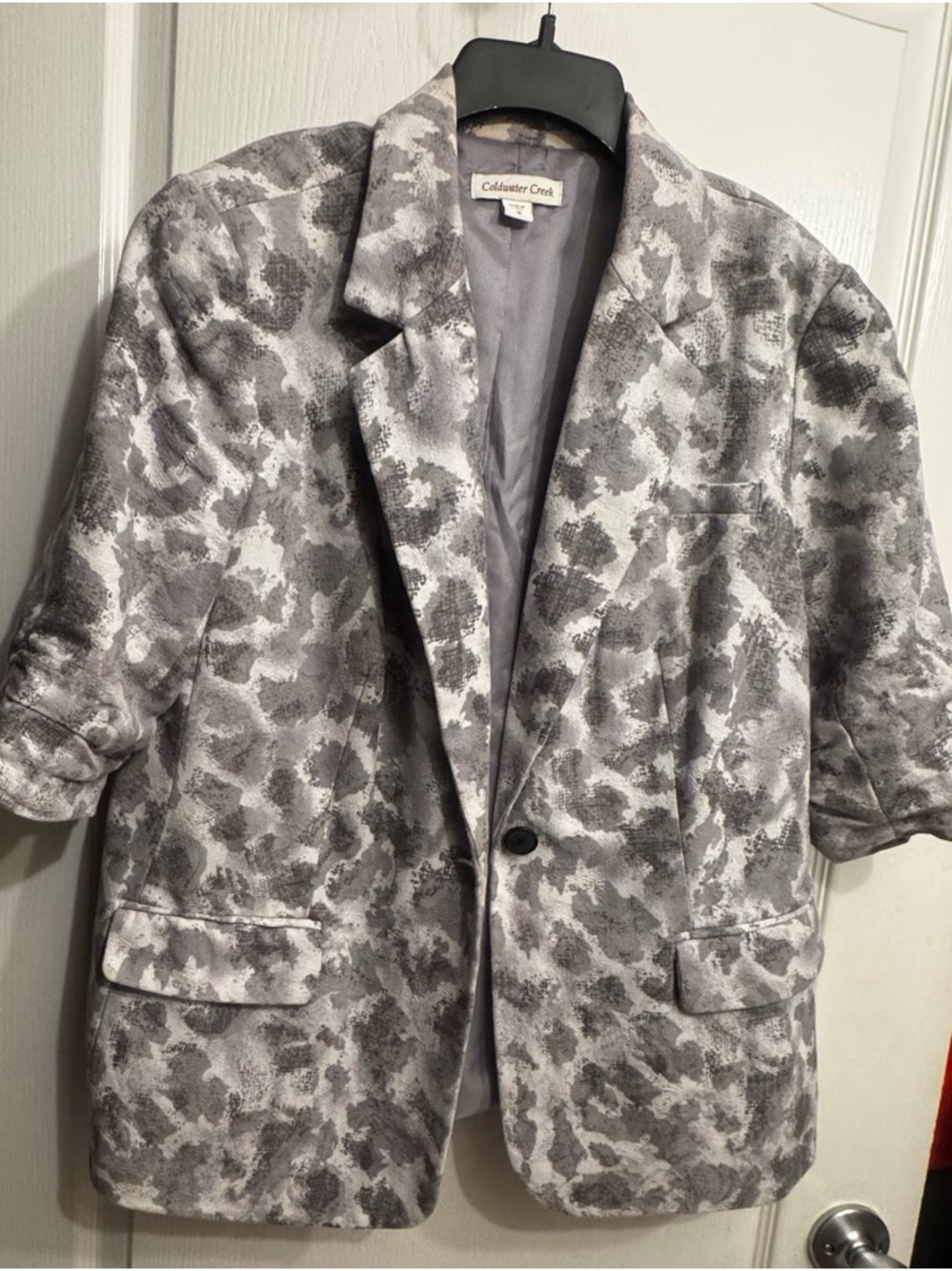 Coldwater Creek Light Gray Lined Blazer